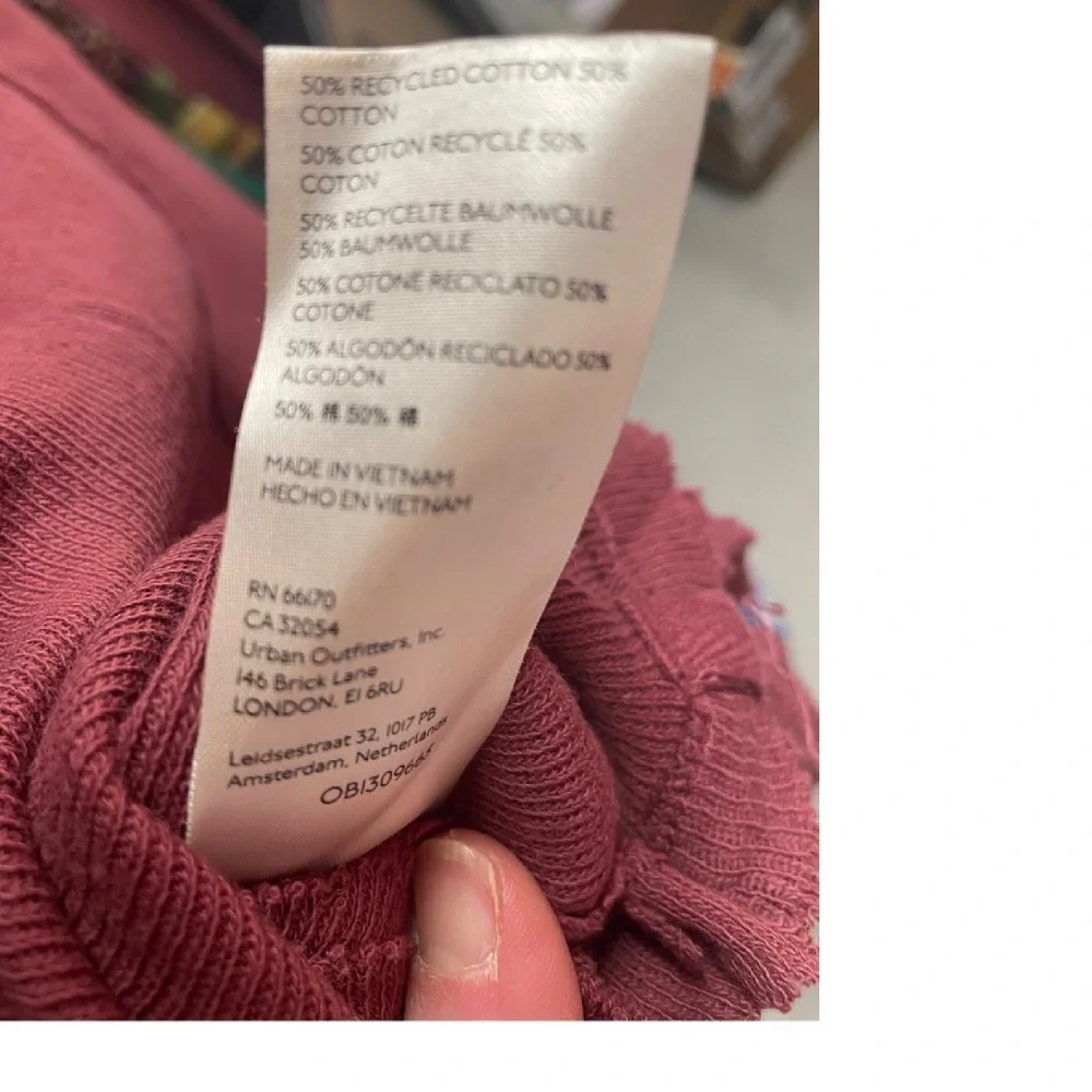 Free People Thermal Top Raw‎ Hem Long Sleeve Tunic Top Casual Comfy XS- 2 Tops - Picture 8 of 11